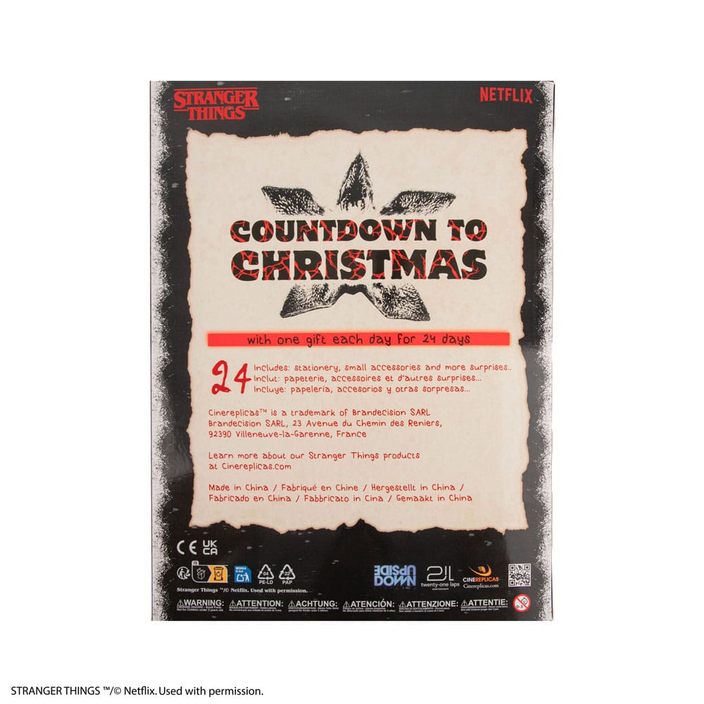 Stranger Things Advent Calendar 2025 - Officiell Adventskalender med 24 Temagåvor Cinereplicas