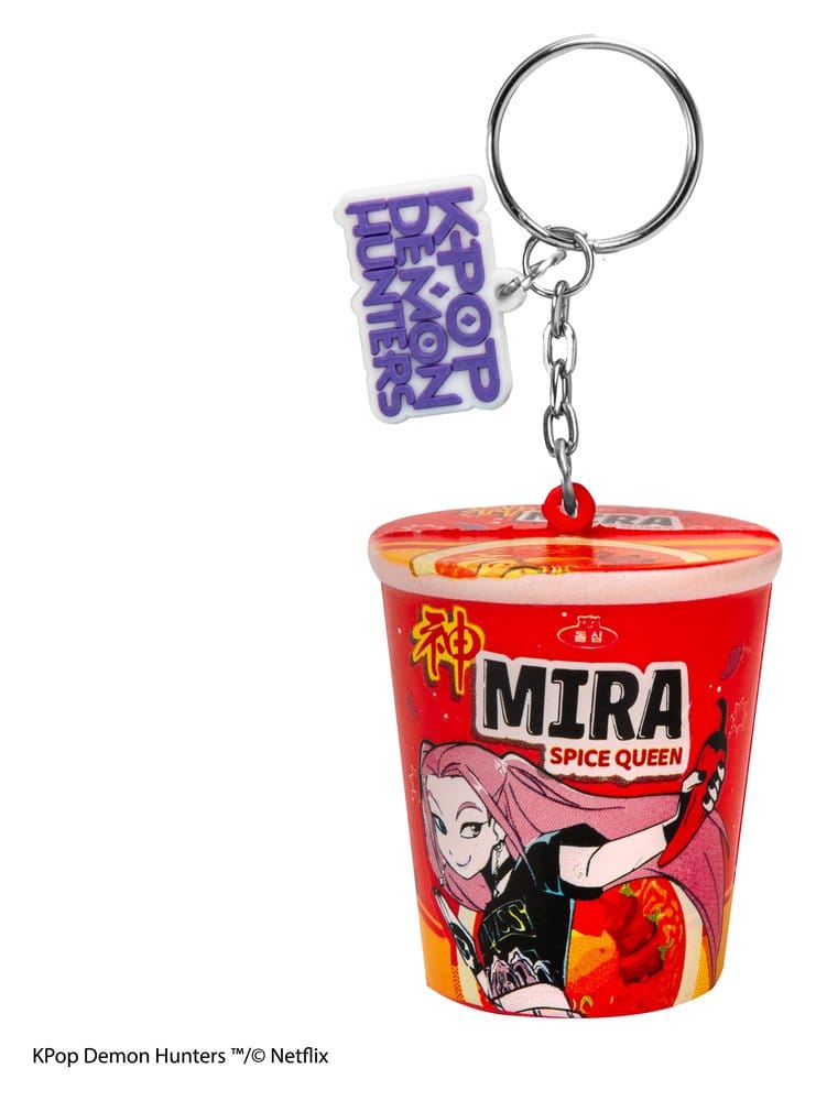 KPop Demon Hunters Squishy Keychain Mira Spice Queen Noodles - Soft and Detailed Collectible Figure