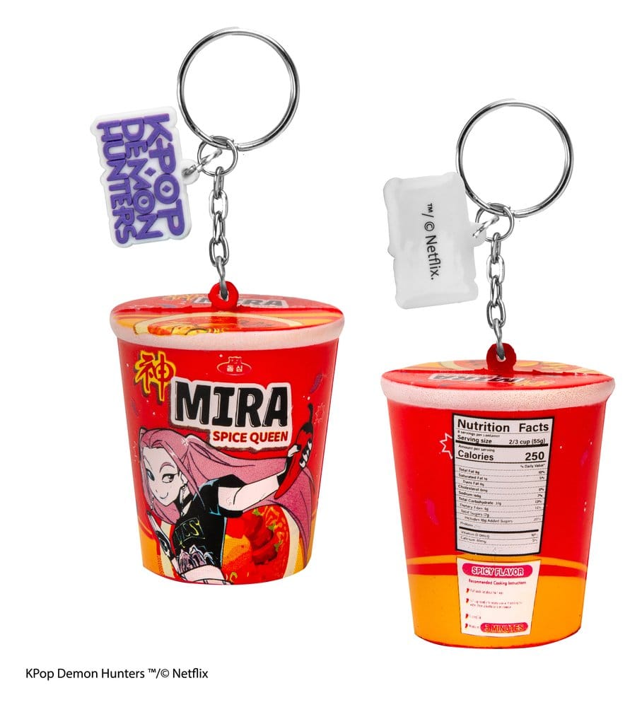 KPop Demon Hunters Squishy Keychain Mira Spice Queen Noodles - Soft and Detailed Collectible Figure