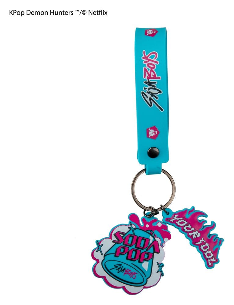 KPop Demon Hunters Handledsnyckelring med Soda Pop-design