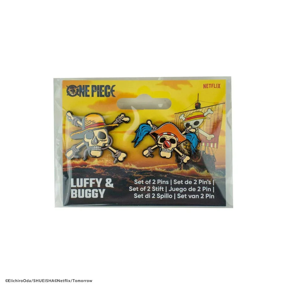 One Piece Pins 2-Pack - Luffy & Buggy Cinereplicas