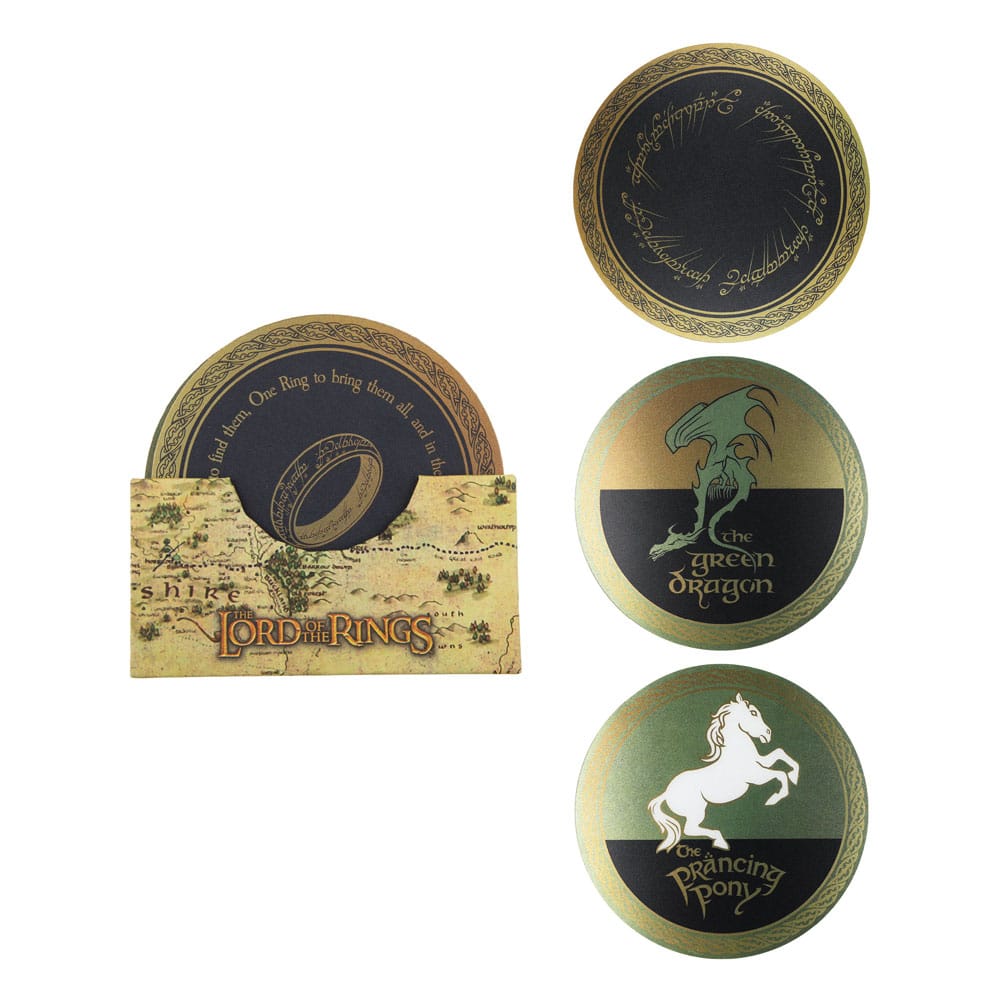 Lord of the Rings Coaster 4-Pack - Magiska Underlägg för Fans Cinereplicas