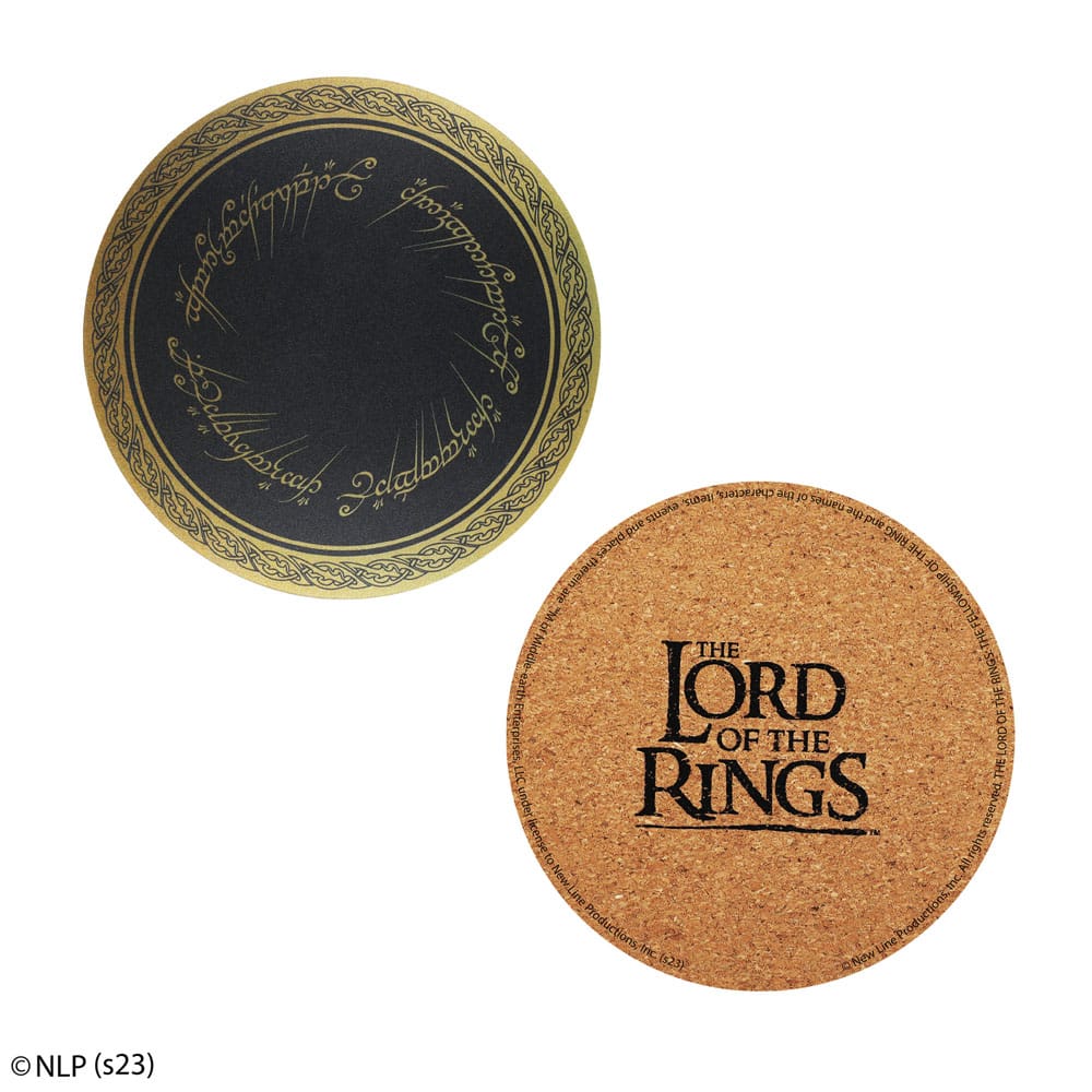Lord of the Rings Coaster 4-Pack - Magiska Underlägg för Fans Cinereplicas