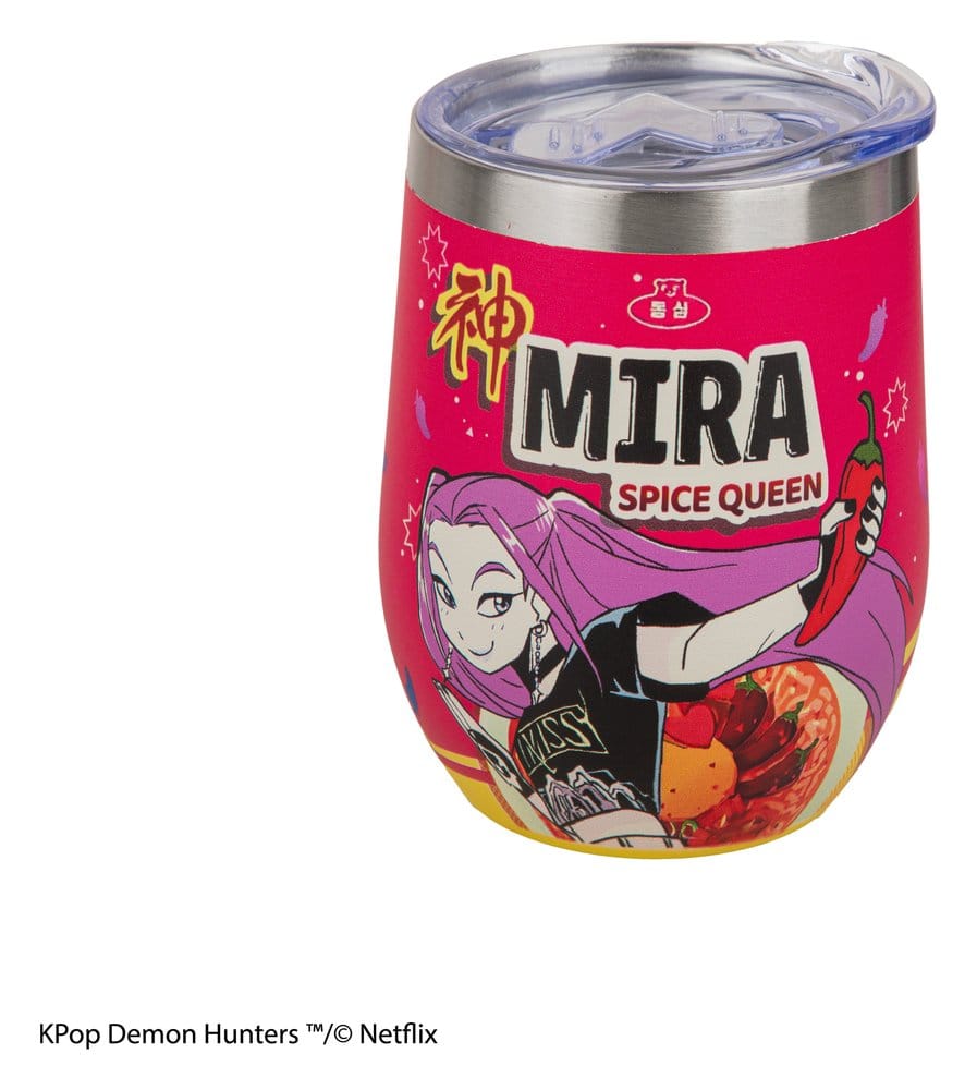 KPop Demon Hunters Resemugg Mira Spice Queen i Rostfritt Stål med Plastlock 350 ml