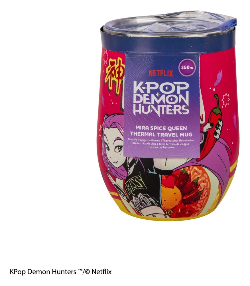 KPop Demon Hunters Resemugg Mira Spice Queen i Rostfritt Stål med Plastlock 350 ml