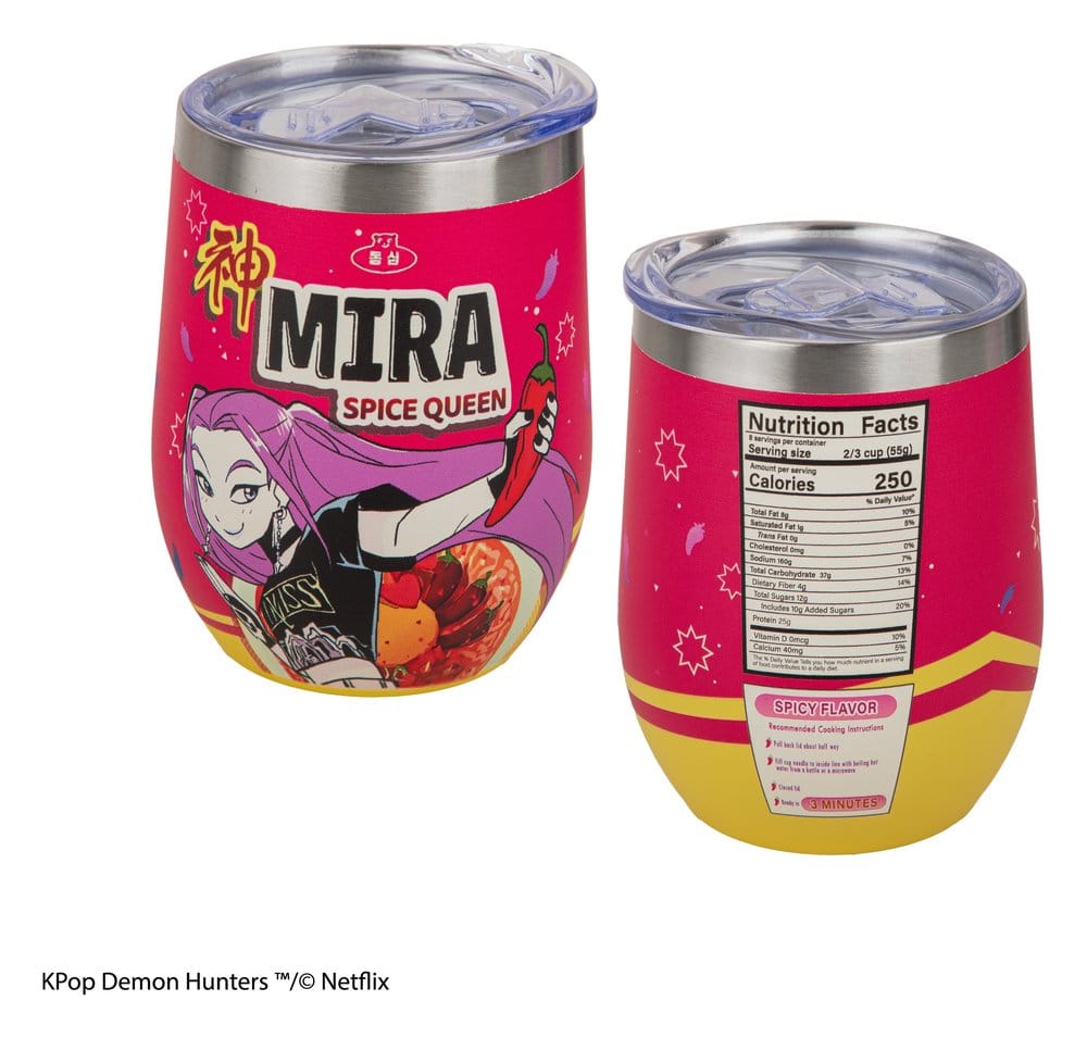KPop Demon Hunters Resemugg Mira Spice Queen i Rostfritt Stål med Plastlock 350 ml