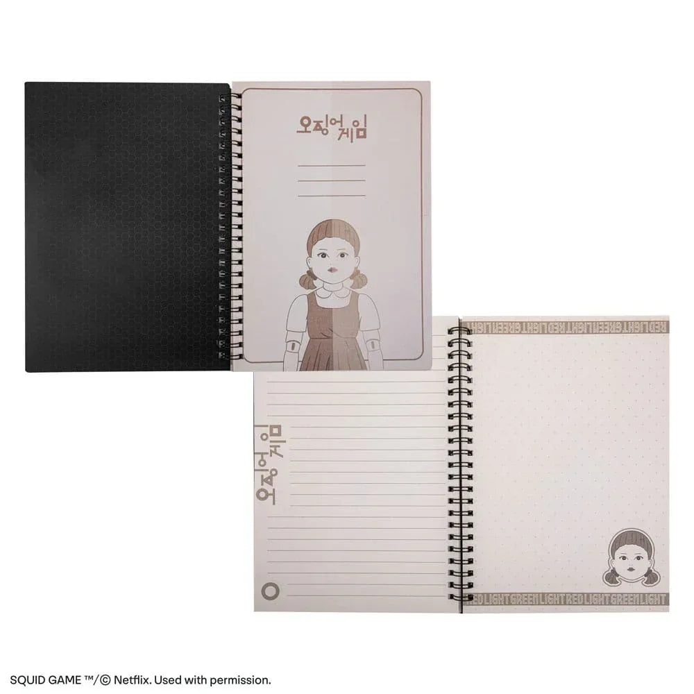Squid Game Anteckningsbok - Röd Ljus, Grön Ljus Cinereplicas
