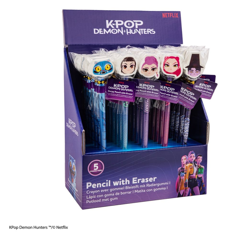 KPop Demon Hunters Pencil and Eraser Series 1 Display (30)