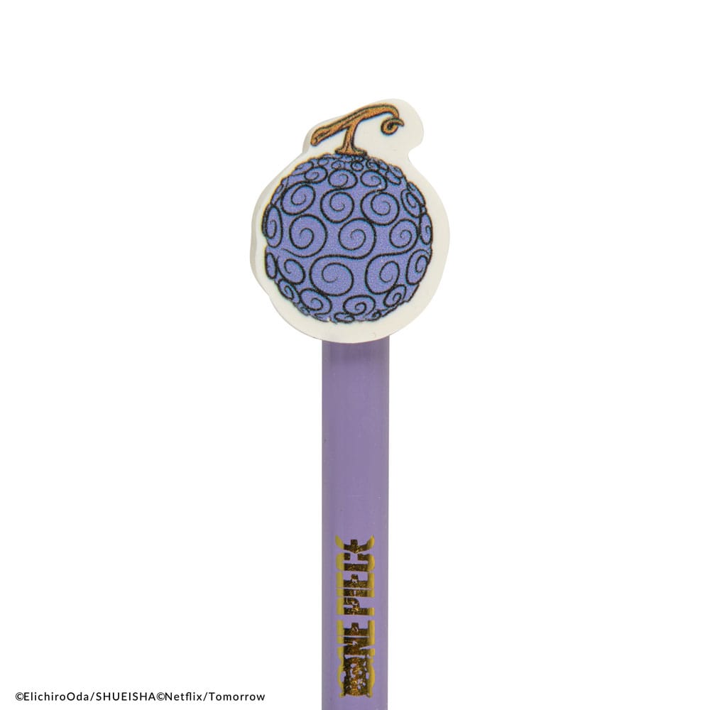 One Piece Blyertspennor med Radergummi Topper - Gum-gum Frukt Cinereplicas
