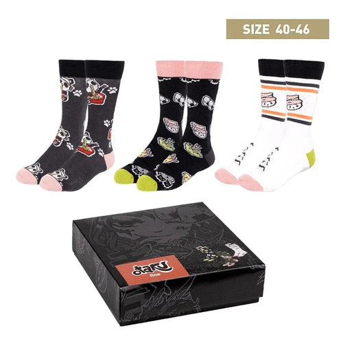 3-Pack Otaku Strumpor EU 40-46 – Högkvalitativa och Licensierade Cerdá