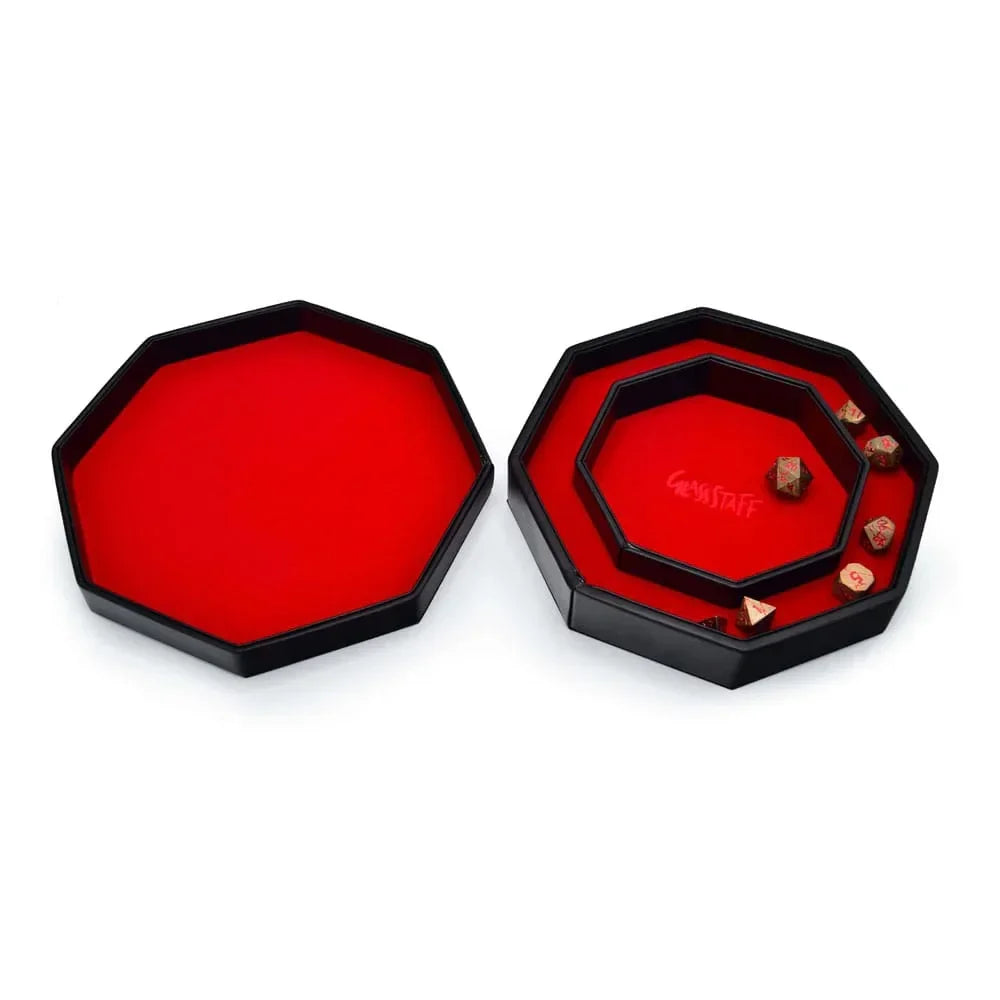 CritStones Arena Dice Tray Röd Draken Glassstaff