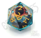 CritStones Liquid Core Dice D20 Eye of the Oracle 3 cm Glassstaff