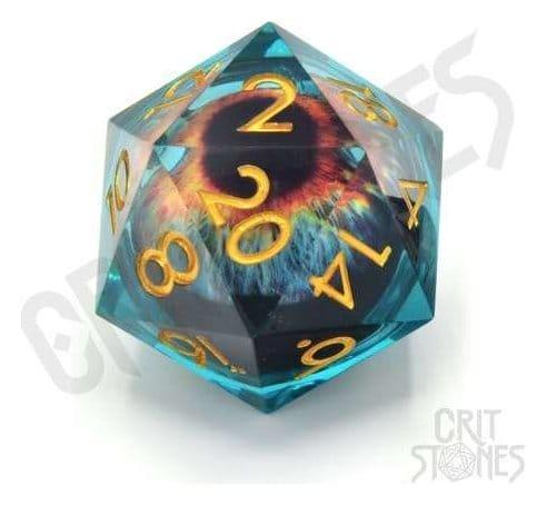 CritStones Liquid Core Dice D20 Eye of the Oracle 3 cm Glassstaff