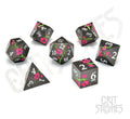CritStones Metal Dice Set Nighttime Blossom (7) Glassstaff