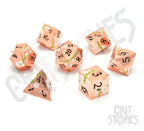 CritStones Metal Dice Set Pink Blossom (7) Glassstaff