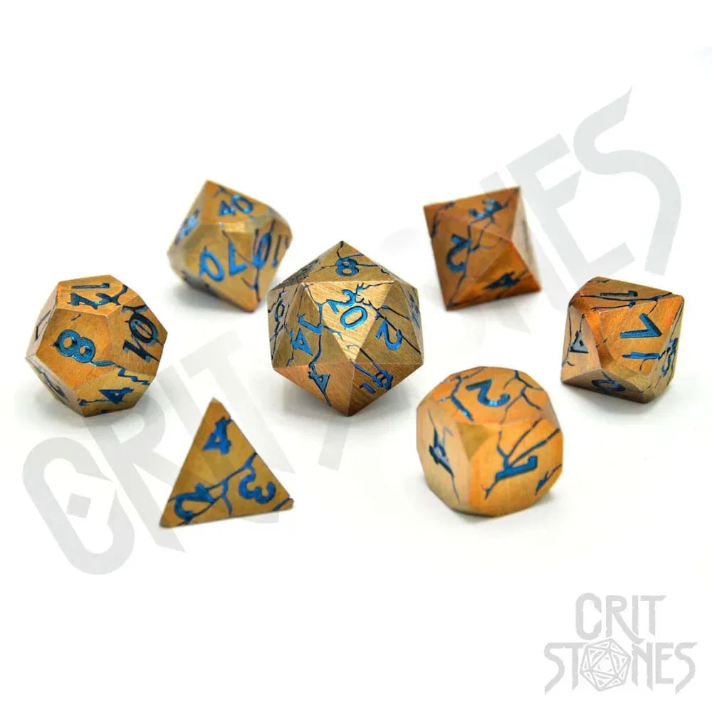 CritStones Metal Dice Set Sundered Spells (7) Glassstaff