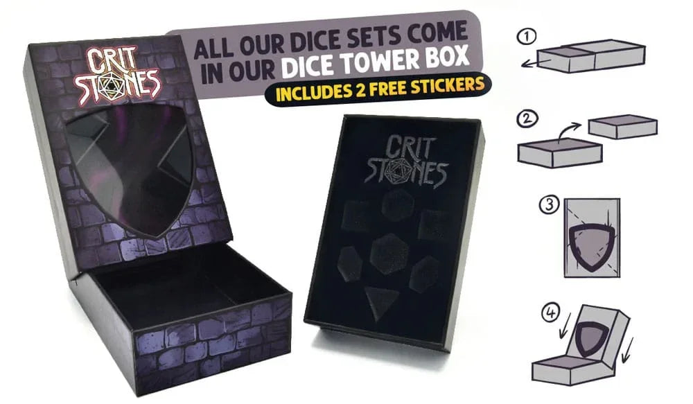 CritStones Flytande Kärna Tärningsset Fantasia Glassstaff