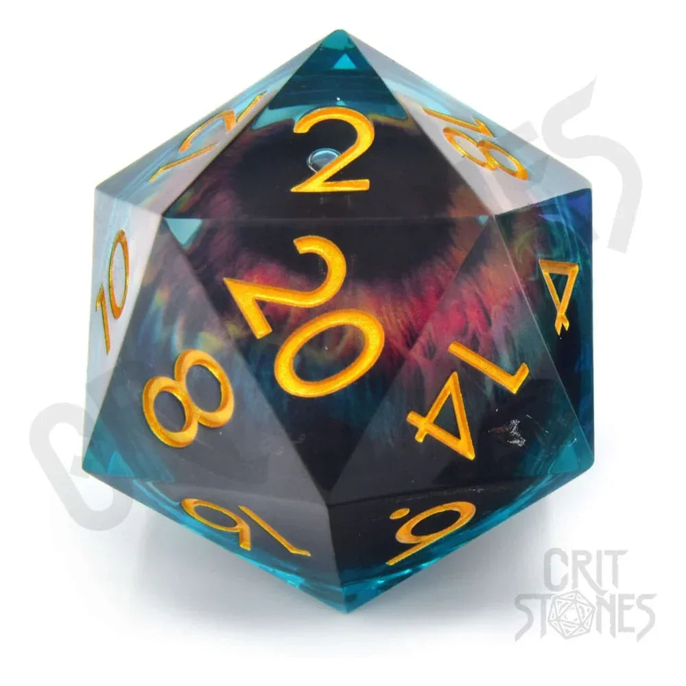CritStones Liquid Core D20 Tärning Eye of the Oracle 5 cm Glassstaff