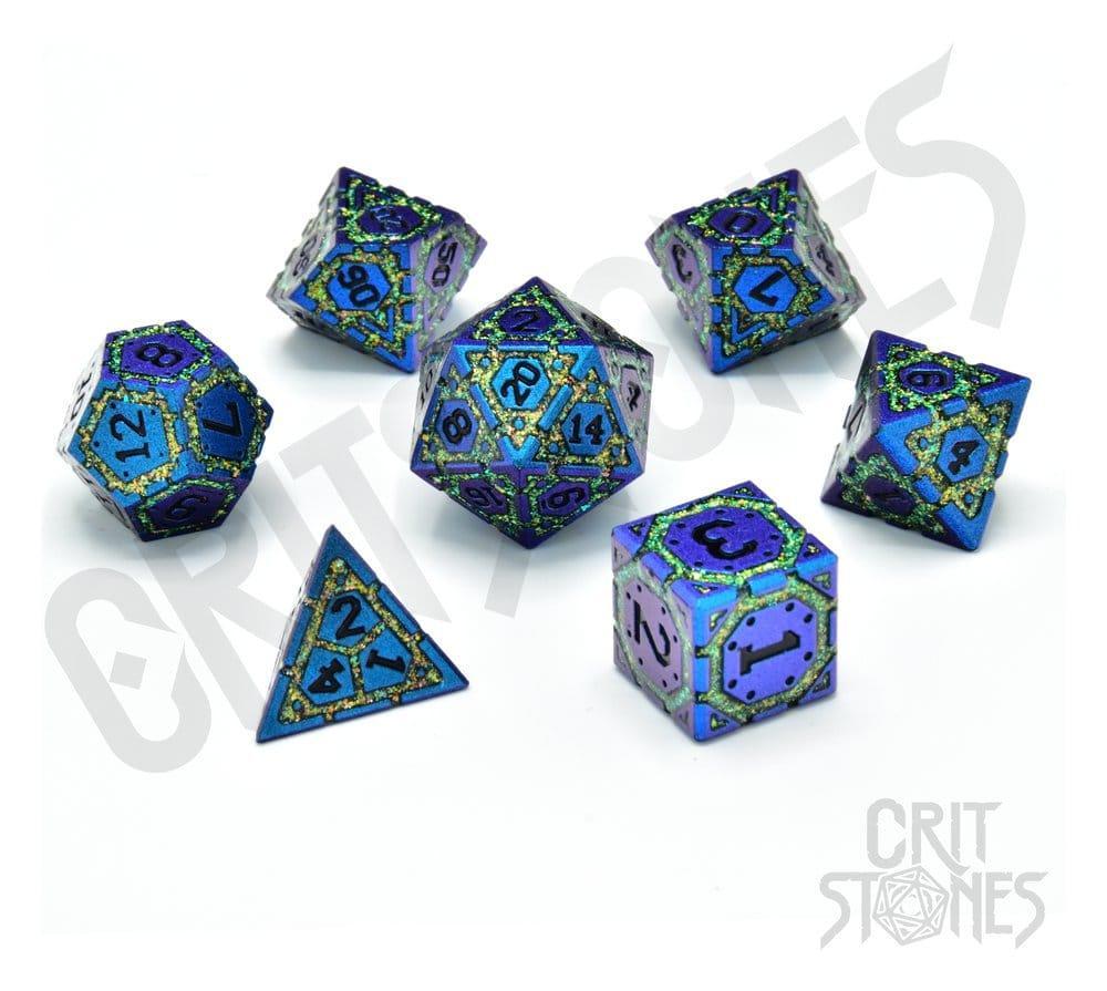 CritStones Metal Dice Set Twilight Grove (7) Glassstaff