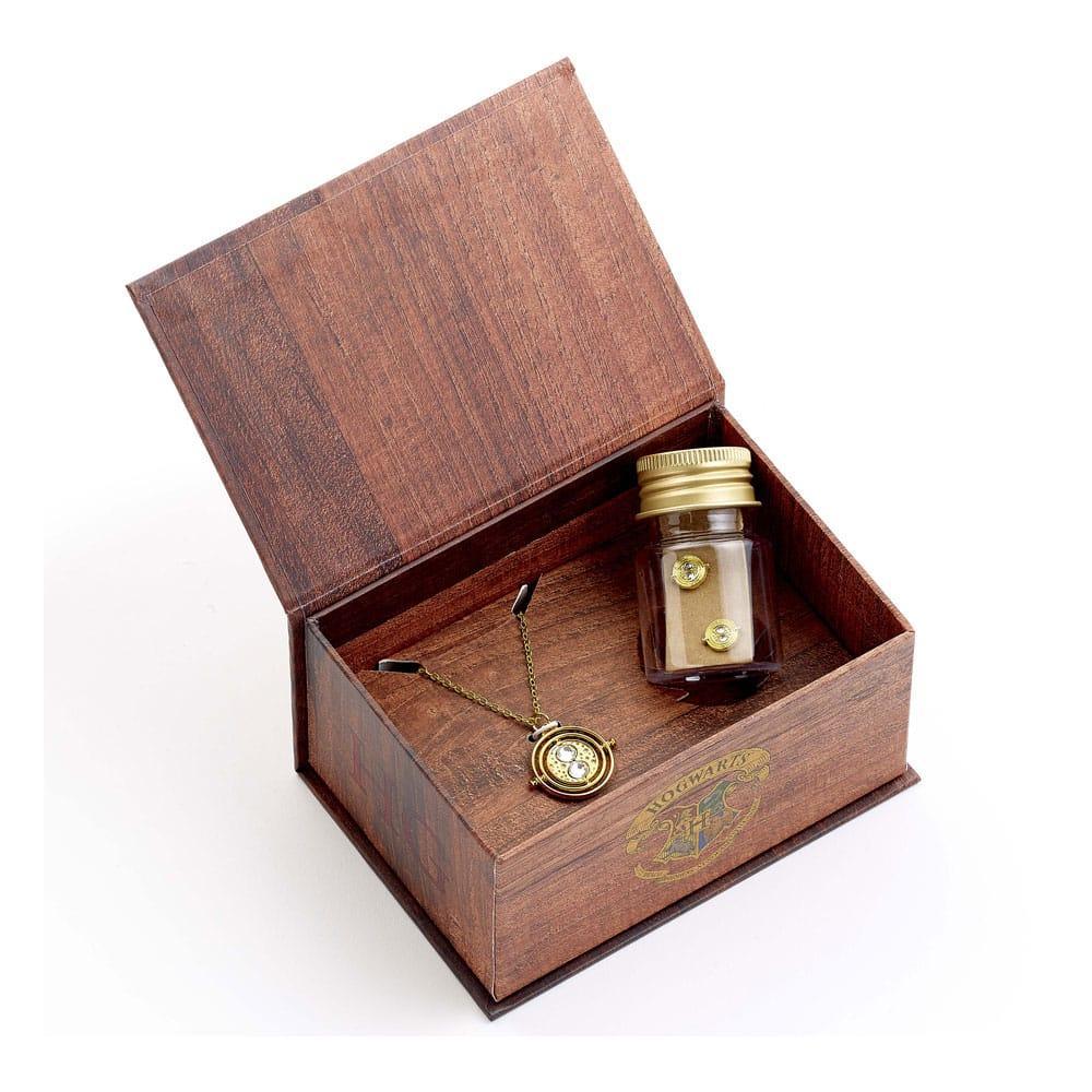 Harry Potter: Hermione Potions Time Turner Necklace and Earring Set (Gold Tone)