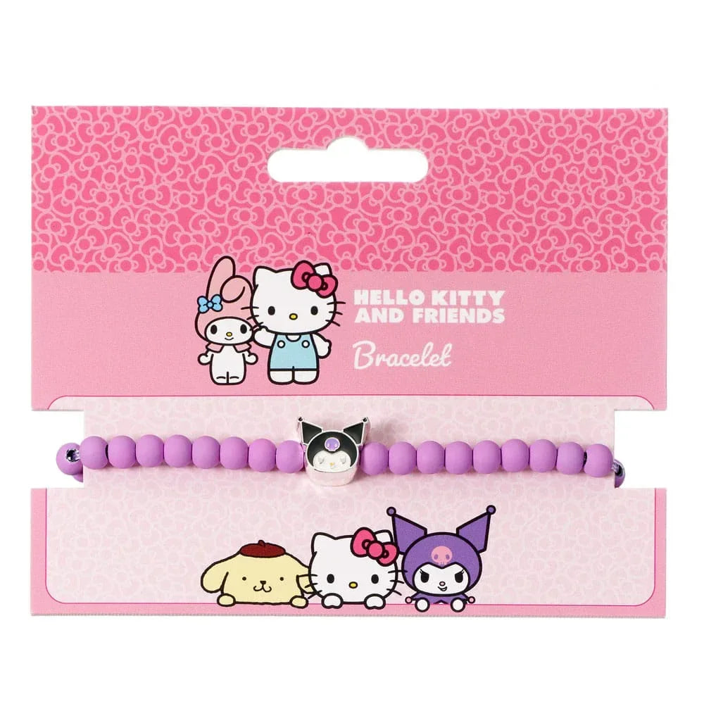 Hello Kitty Armband med Lila Kulor och Kuromi Charm 21 cm The Carat Shop