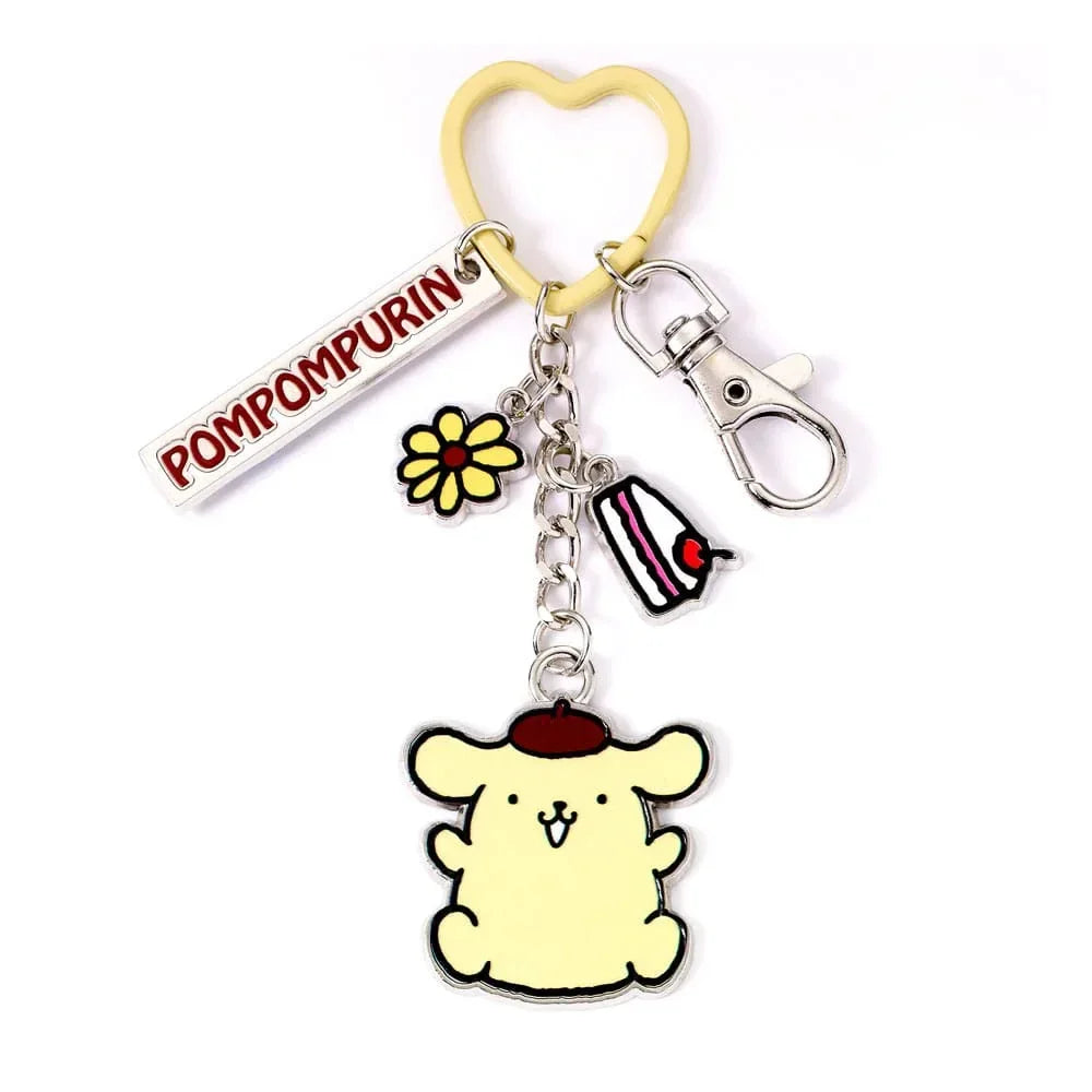 Hello Kitty Keychain with Pompompurin Charms 15 cm