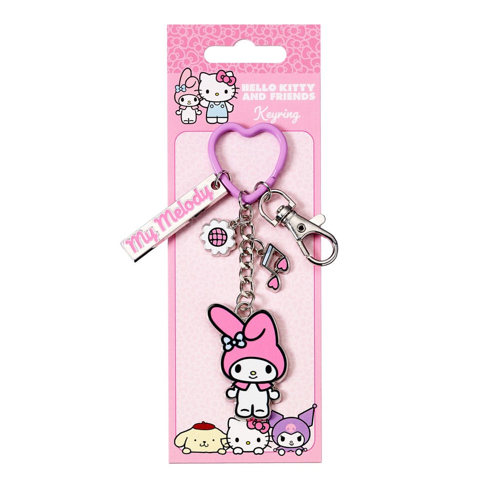 Hello Kitty Nyckelring med My Melody Charmar 15 cm The Carat Shop