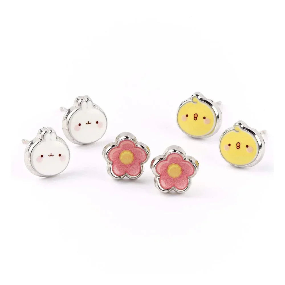 Molang Stud Earrings 3-pack - Molang och Piu Piu The Carat Shop