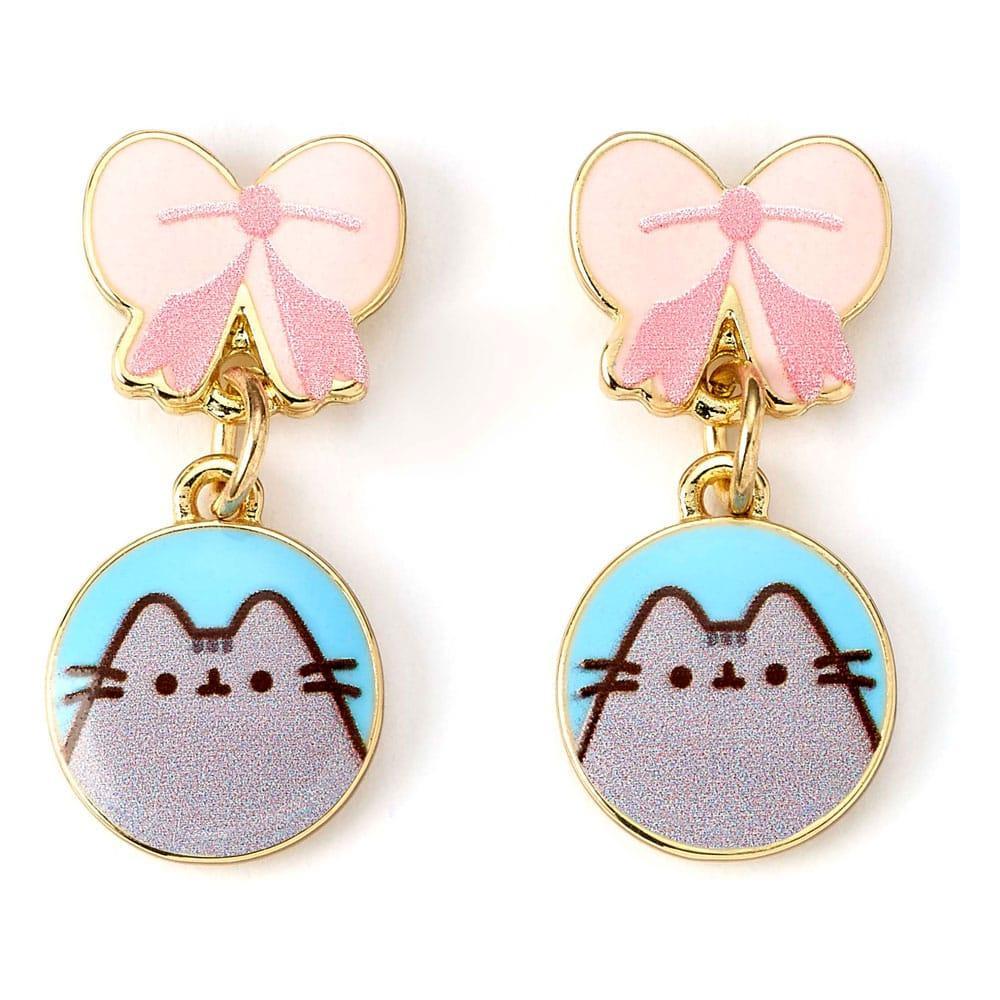Pusheen Drop Earrings med Rosa Bows The Carat Shop