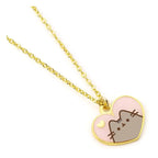 Pusheen Hänge & Halsband i Rosa och Guld Hjärta The Carat Shop