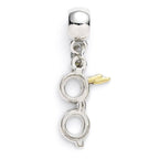 Harry Potter Charm Lightning Bolt med Glasögon (silverpläterad) The Carat Shop