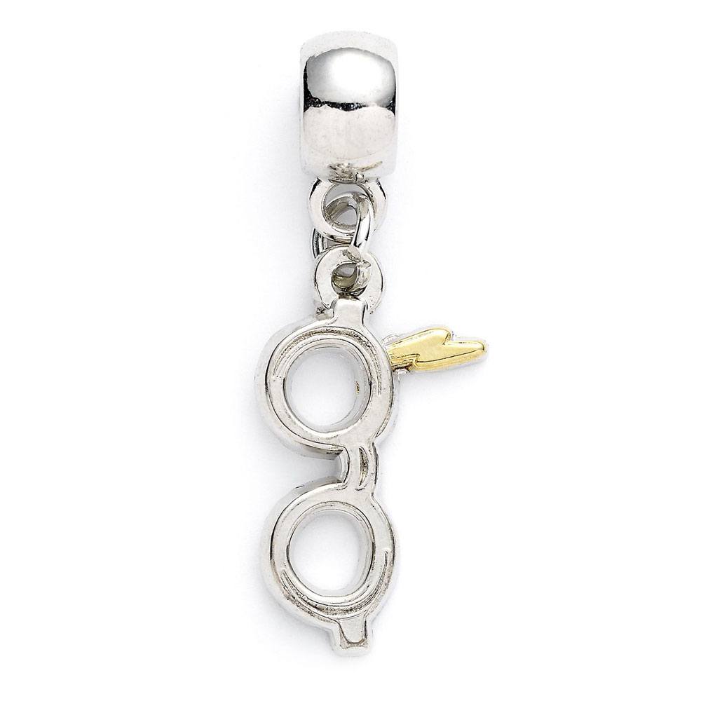 Harry Potter Charm Lightning Bolt med Glasögon (silverpläterad) The Carat Shop