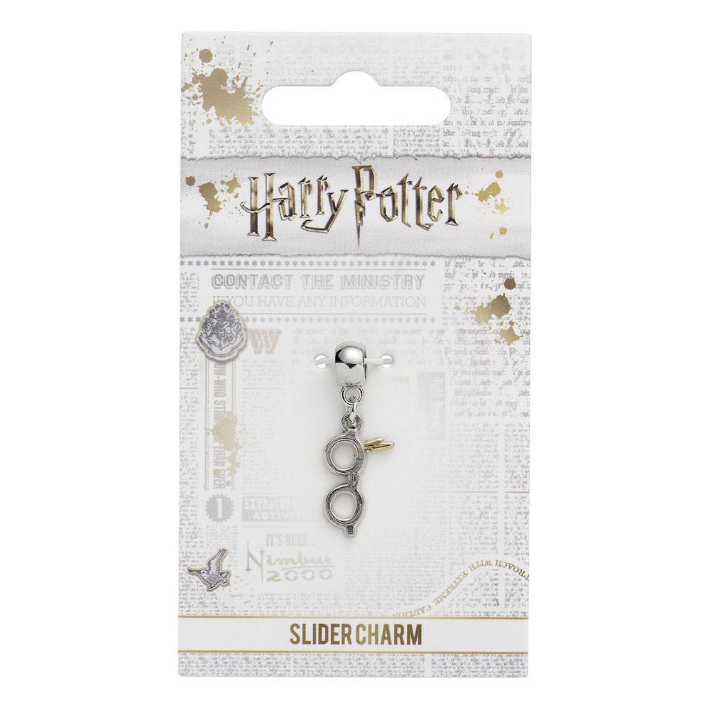 Harry Potter Charm Lightning Bolt med Glasögon (silverpläterad) The Carat Shop