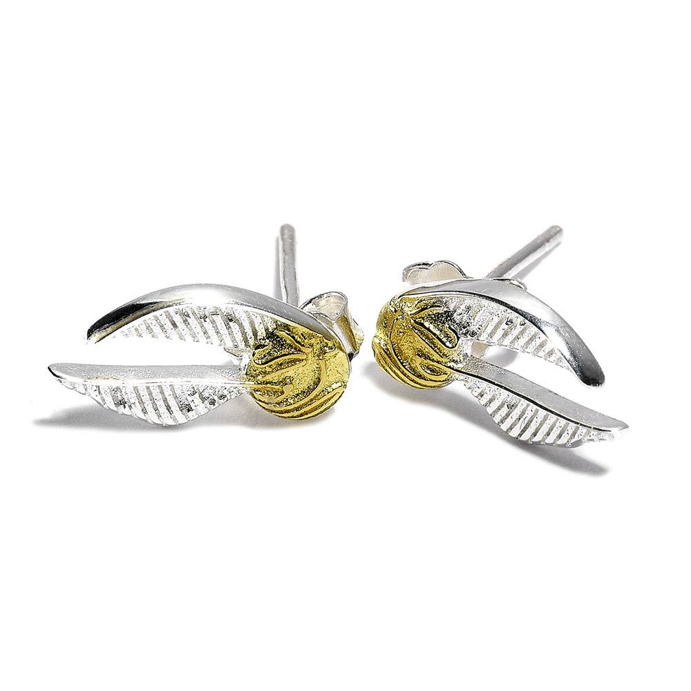 Harry Potter Golden Snitch Stud Earrings i Sterlingsilver The Carat Shop