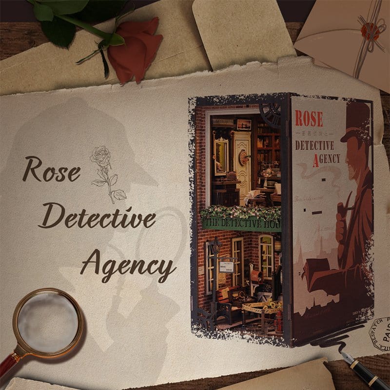 Book Nook Rose Detective Agency 23 x 11 cm