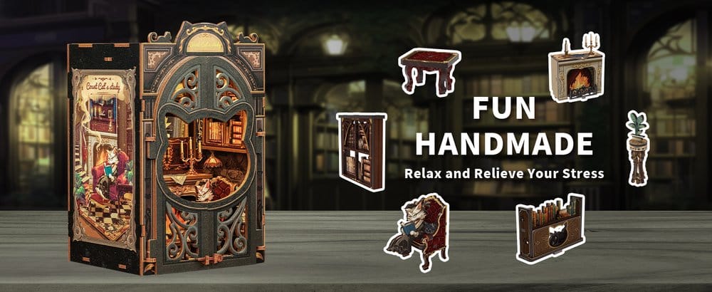 Bokhörna Räknare Katts Studie 17 × 12 cm