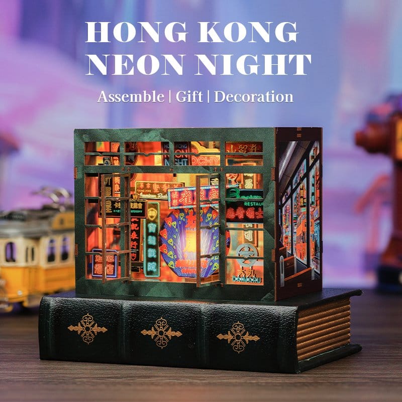 Book Nook Hong Kong Neon Lights 13 x 17 cm