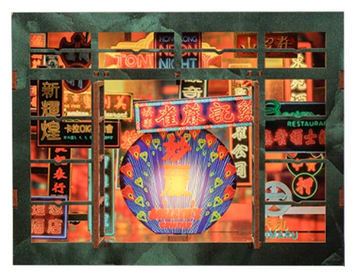 Book Nook Hong Kong Neon Lights 13 x 17 cm