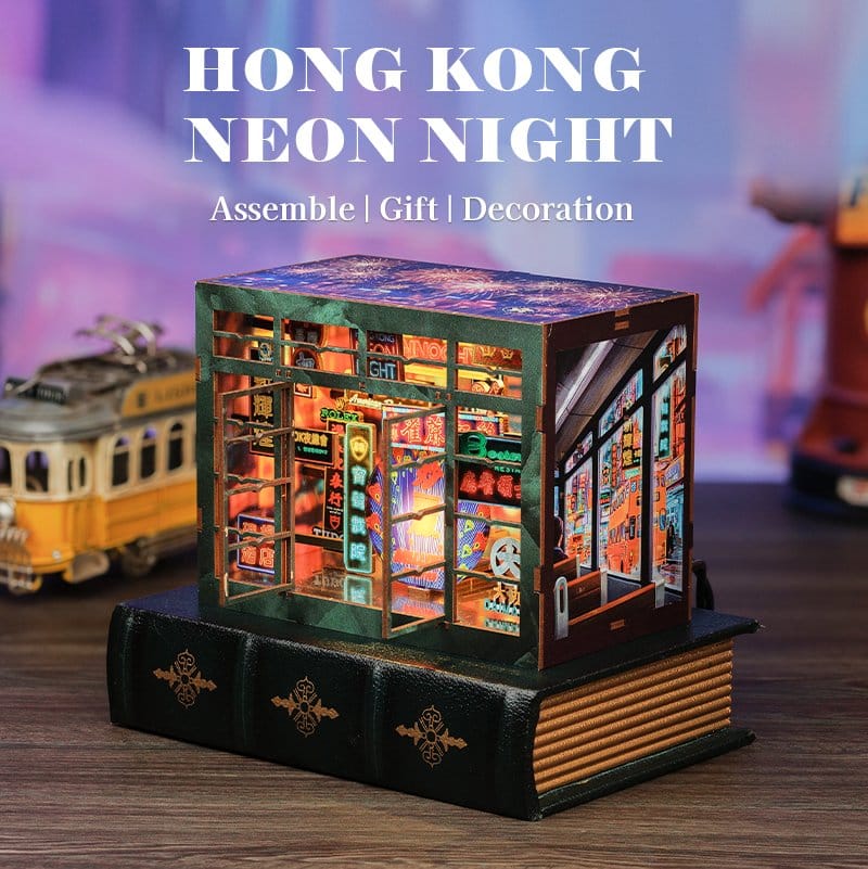 Book Nook Hong Kong Neon Lights 13 x 17 cm