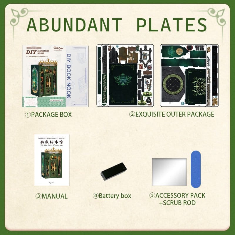 Bokhörna Mörker Herbarium 17 x 12 cm