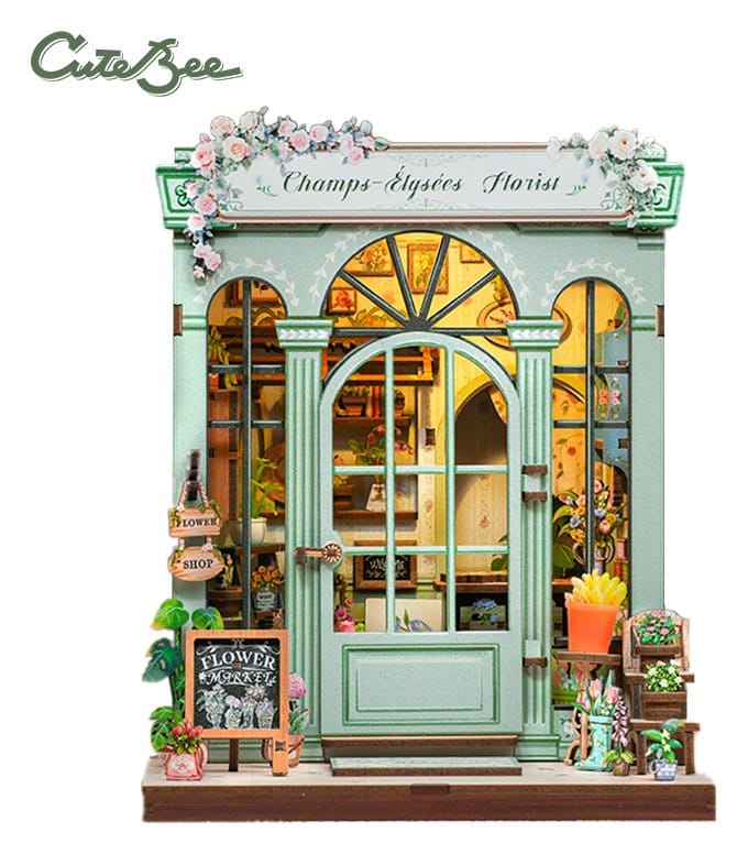 Miniatyrhus Modellset Champs-Élysées Florist 18 x 16 cm