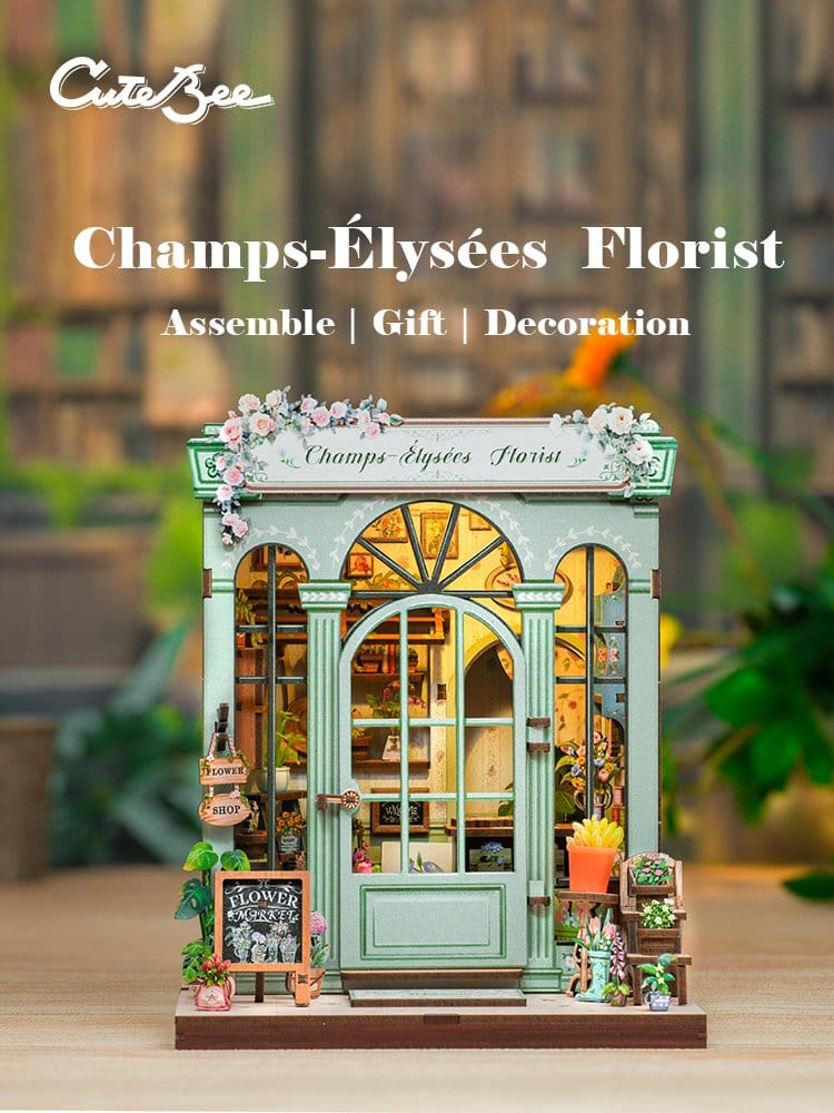 Miniatyrhus Modellset Champs-Élysées Florist 18 x 16 cm