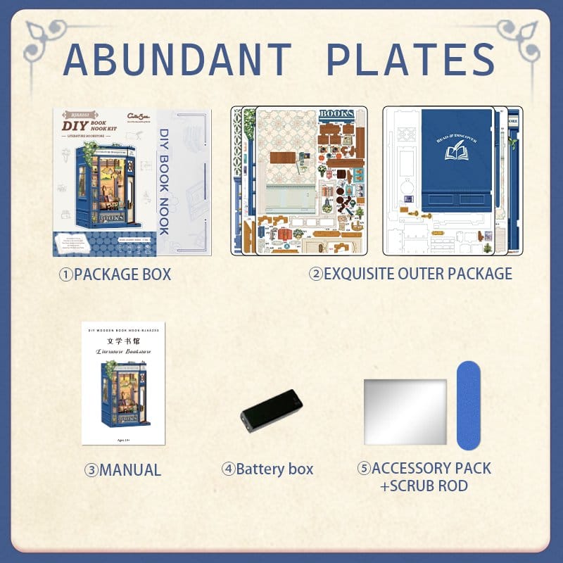 Bokhörna Litteratur Bokhandel 17 x 12 cm