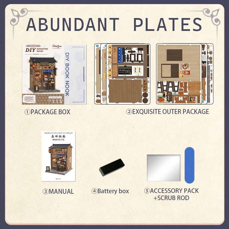 Miniatyrhus Modellkit Morita-Ya 21 x 16 cm