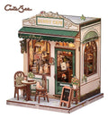 Miniatyrhus Modellbyggsats Sunny Café 20 x 16 cm