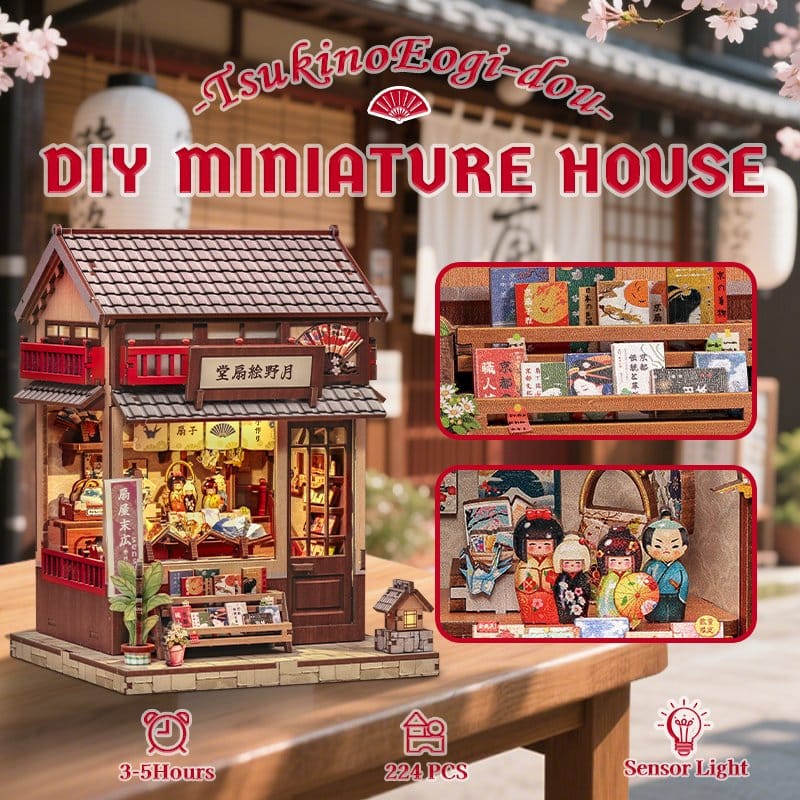 Miniatyrhusmodellset Tsukino Eogi-dou 19 x 14 cm