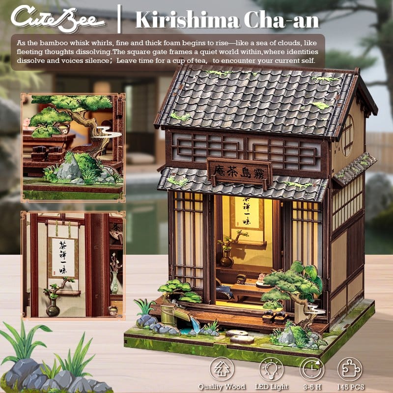 Miniatyrhusmodell-kit Kirishima Cha-an 19 x 14 cm