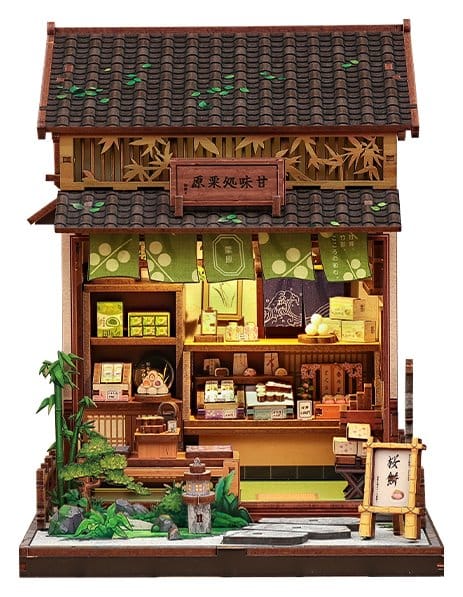 Miniatyrhusmodellkit Kanmi-dokoro Kurihara 19 x 15 cm