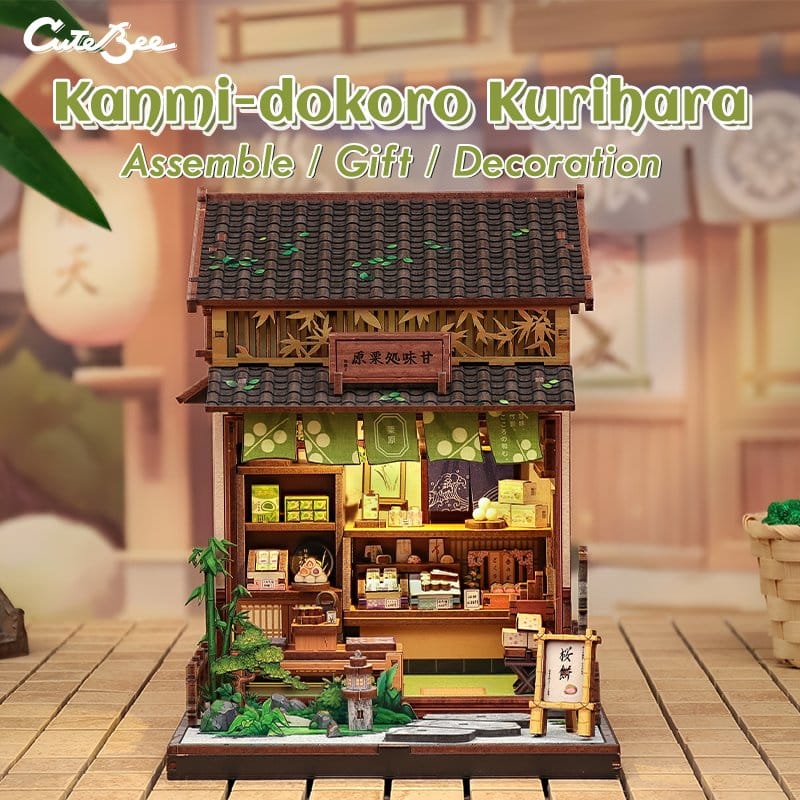 Miniatyrhusmodellkit Kanmi-dokoro Kurihara 19 x 15 cm