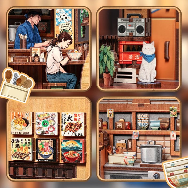 Minatyrhusmodellkit Oishii Kyoto 22 x 13 cm